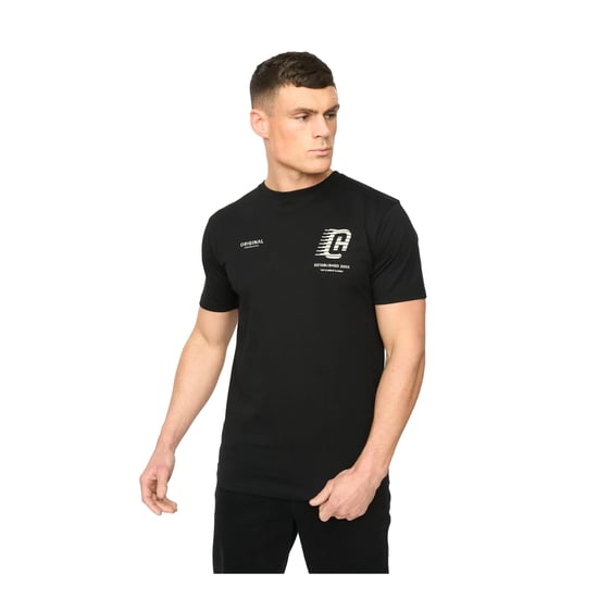 Crosshatch Heren Morville Katoenen T-Shirt (Zwart) - Image 1