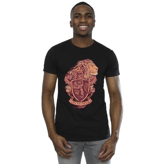 Harry Potter Heren Gryffindor Schets Crest T-Shirt (Zwart) - Image 2