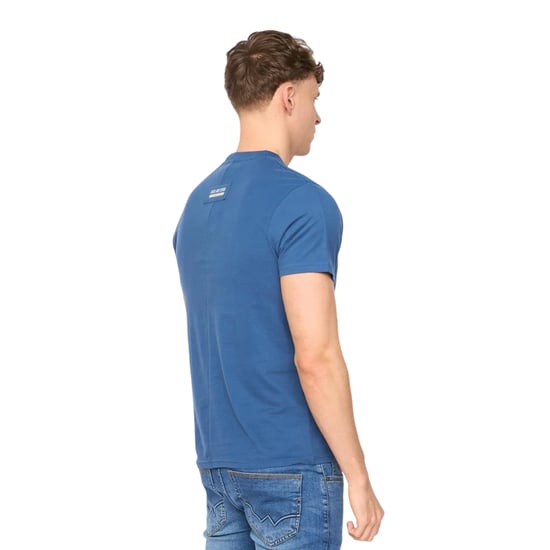 Duck and Cover Heren Stoneham Geborsteld Katoenen T-Shirt (Blauw) - Image 2