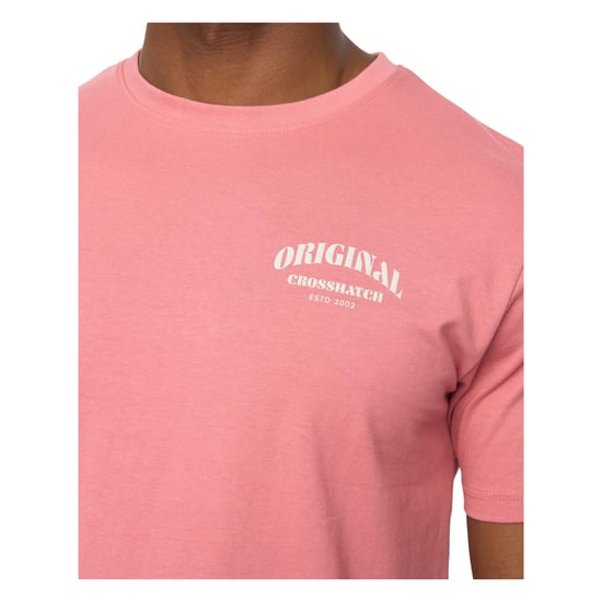 Crosshatch Mannen Labstock T-Shirt (Roze) - Image 2