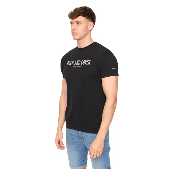 Duck and Cover Heren Walpole T-Shirt (Zwart) - Image 3