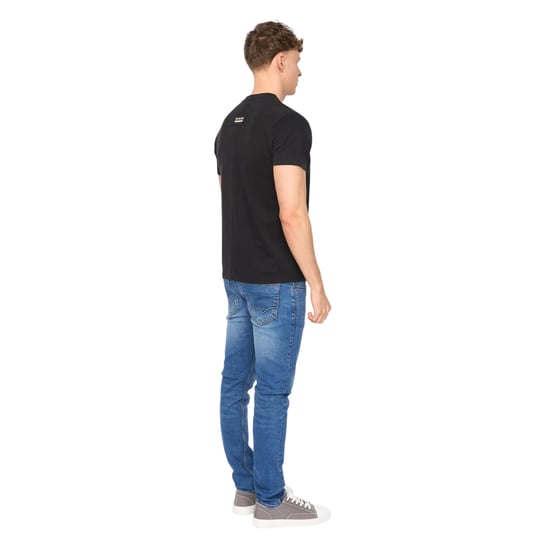 Duck and Cover Heren Stoneham Geborsteld Katoenen T-shirt (Zwart) - Image 5