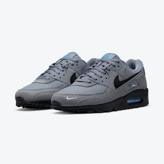 Nike Air Max 90 Men’s Trainers Grey/Blue - Image 3