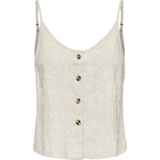 Only Onlsiesta linen bl emb singlet pnt moonbeam/w. ton - Image 1