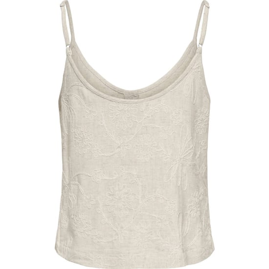 Only Onlsiesta linen bl emb singlet pnt moonbeam/w. ton - Image 3