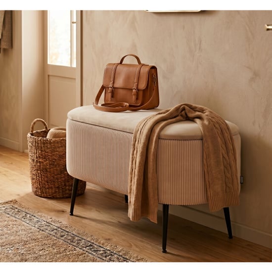 Casa di Elturo Wand opbergbank poef livora velvet 100 x 40 x 53 cm bankje met - Image 2