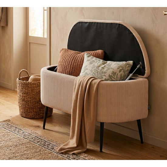 Casa di Elturo Wand opbergbank poef livora velvet 100 x 40 x 53 cm bankje met - Image 3