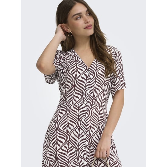 Only onlevida s/s short dress wvn noos 15237382 fudge kelly leaf - Image 5