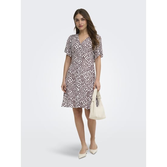 Only onlevida s/s short dress wvn noos 15237382 fudge kelly leaf - Image 6