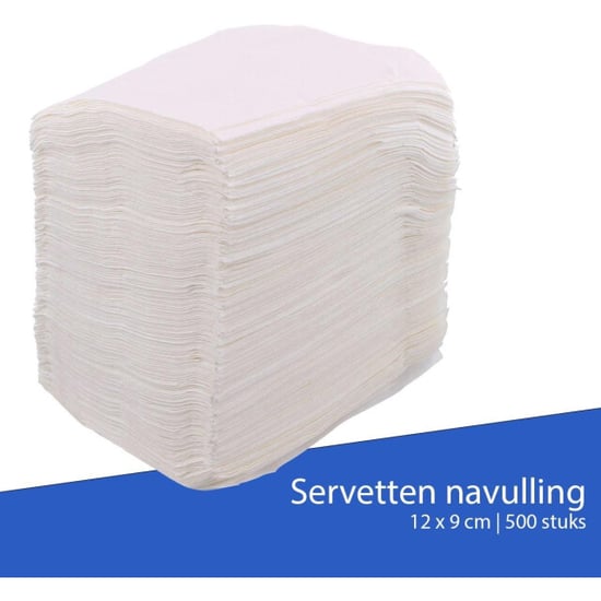 WDMT Servetten navulling 500 stuks 12,5 x 8 cm geschikt voor universele - Image 1