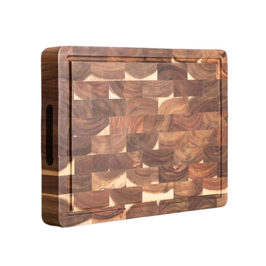 Casa di Elturo Snijplank lucano l40,5 x b34 cm – massief acaciahout – extra dik hakblok met - Image 1