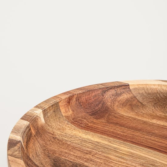 Casa di Elturo Fruitschaal nora op voet Ø30,5 cm – acaciahout – decoratieve serveerschaal - Image 2