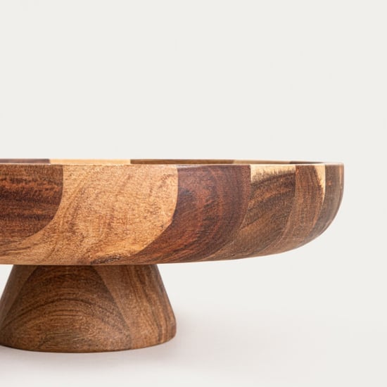 Casa di Elturo Fruitschaal nora op voet Ø30,5 cm – acaciahout – decoratieve serveerschaal - Image 6