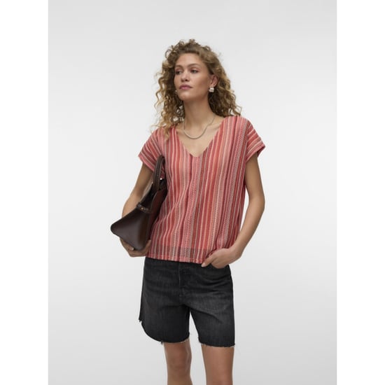 Vero Moda Vmdemi ss v-neck top jrs ga dessin - Image 4