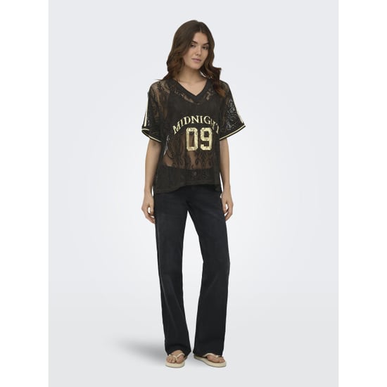 Only onljules s/s v-neck lace top wvn ex 15383405 chocolate torte - Image 5