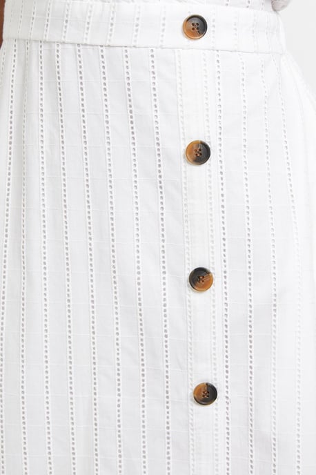Wrap Button Detail Broderie Midi Dress - Image 5