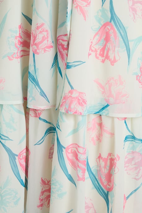 Petite Floral Print Ruffle MAXI Dress - Image 3