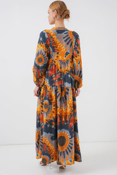 Geprinte V-hals Maxi-jurk - Image 6