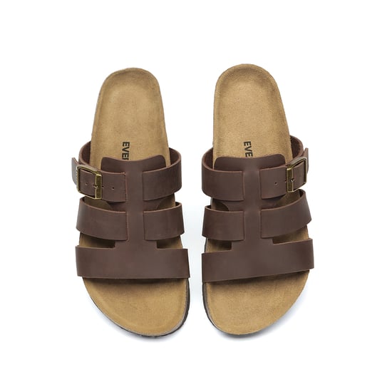 EVER AU Australia Genuine Leather Yates Slides with Sole - Image 2