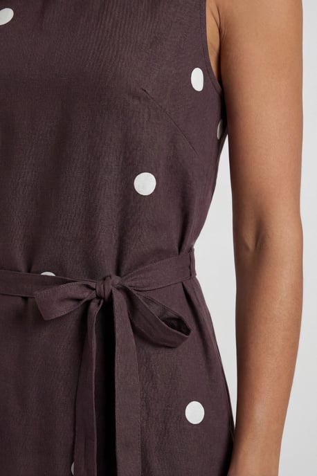 Polka Dot Belted Maxi Dress - Image 2