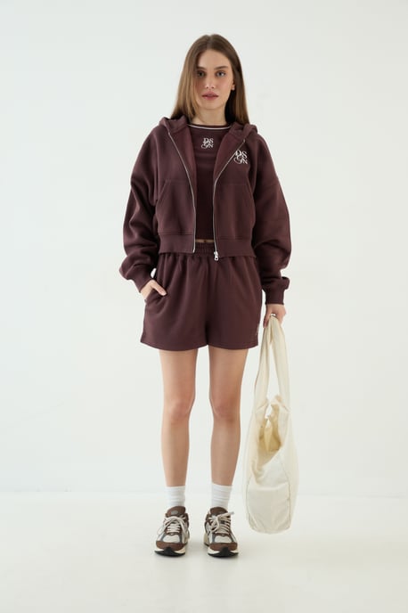 DSGN Studio Boxy Crop Zip Through Hoodie - Image 5
