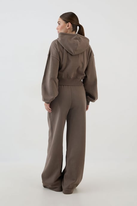 DSGN Studio Applique Boxy Crop Zip Through Hoodie - Image 2