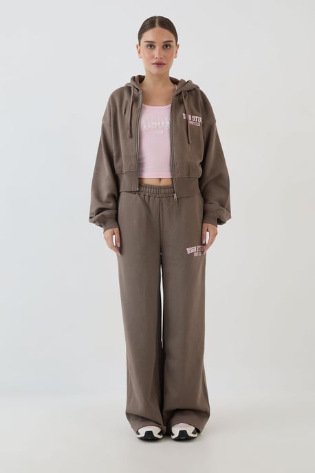 DSGN Studio Applique Boxy Crop Zip Through Hoodie - Image 5