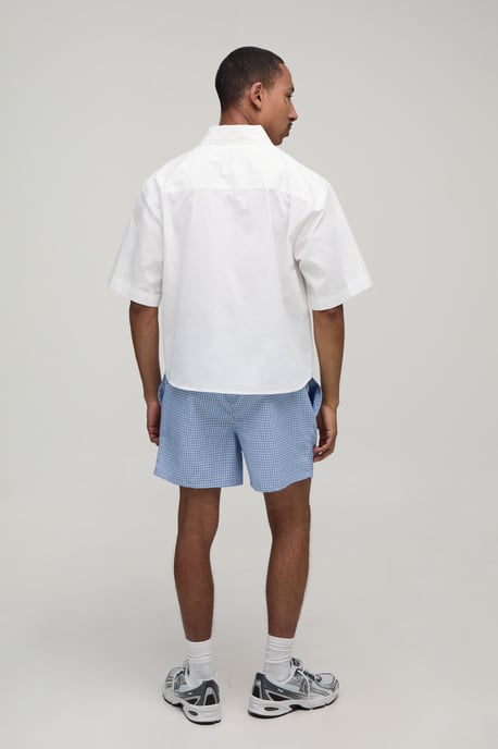 Relaxed Mid Length Micro Check Short - Image 2