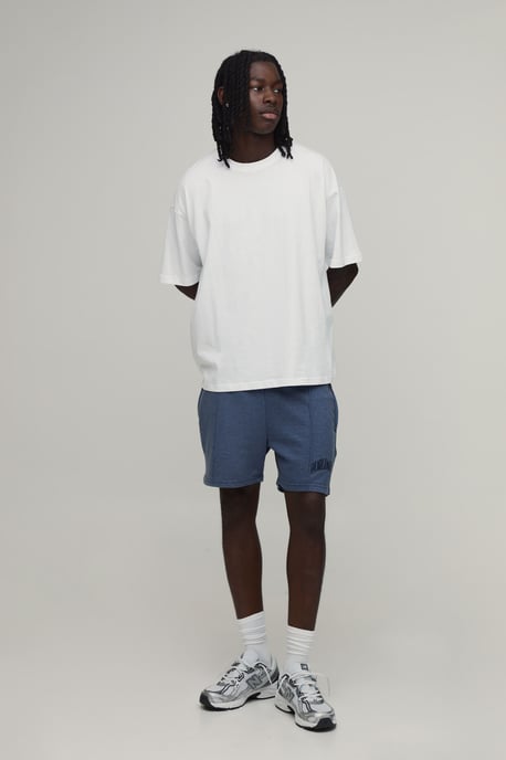 Baggy Fit Washed Worldwide Embroidered Short - Image 4