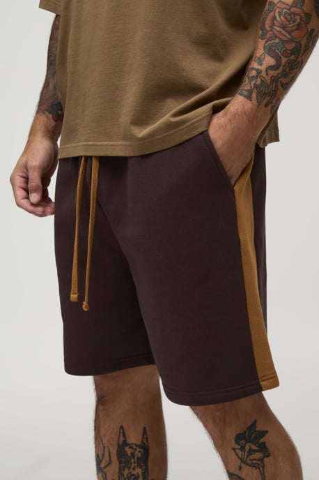 Regular Fit Panelled Jersey Short - Image 3