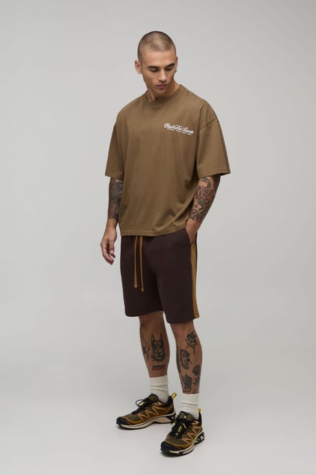 Regular Fit Panelled Jersey Short - Image 4