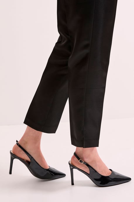 Dash Faux Patent Leather Pointed High Stiletto Heel Court Shoes - Image 2
