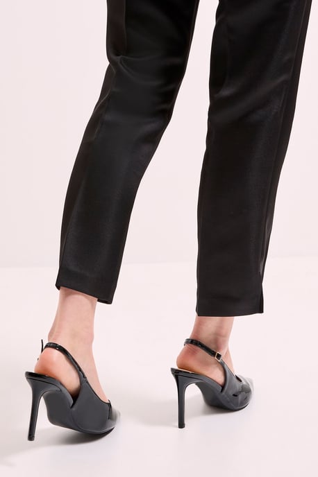 Dash Faux Patent Leather Pointed High Stiletto Heel Court Shoes - Image 3