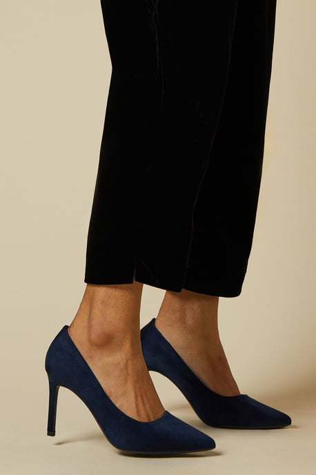 Wide Fit Dash Faux Suede Pointed High Stiletto Heel Court Shoes - Image 2