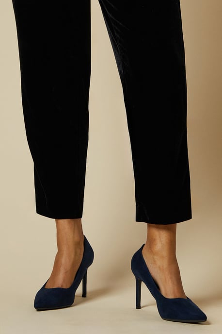 Dash Faux Suede Pointed High Stiletto Heel Court Shoes - Image 1