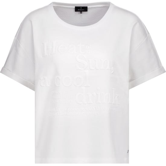 Monari  sweatshirt with toned lettering 410973 105 cream - Image 3