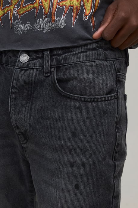 Washed Camo Gusset Stacked Flared Jeans - Image 3