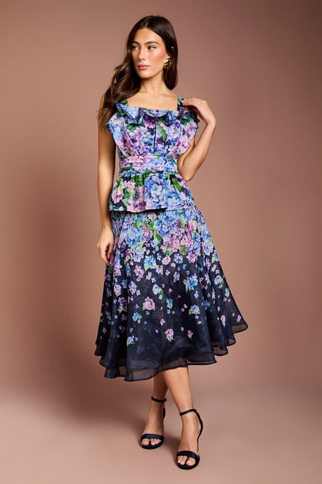 Organza Floral Midi Skirt - Image 1