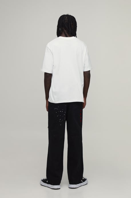 Casino Embroidered Ripped Carpenter Jeans - Image 2