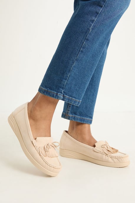 Good For The Sole: Karis Faux Suede Comfort Tassle Loafers - Image 2