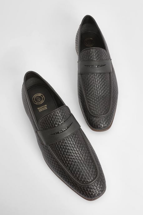 Chocolate Woven Penny Loafers - Image 5
