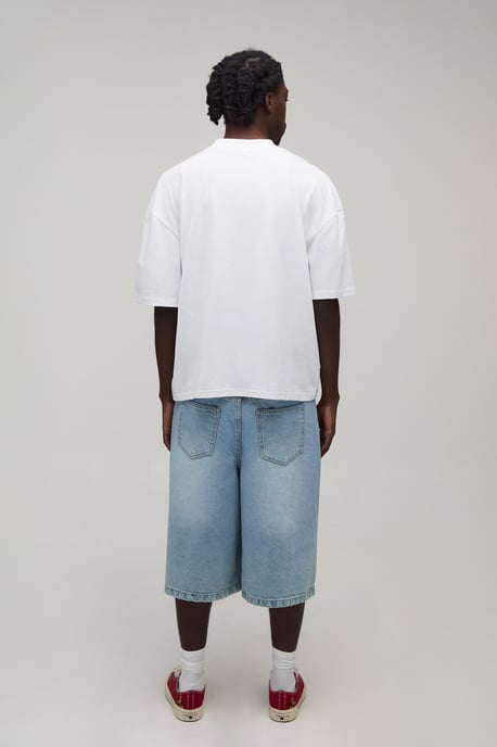 White Oversized Boxy England Print T-Shirt - Image 2