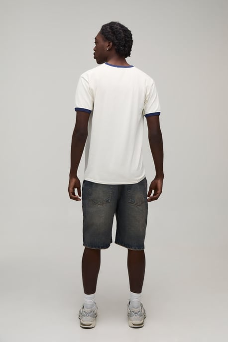 Regular England Print Ringer T-Shirt - Image 2