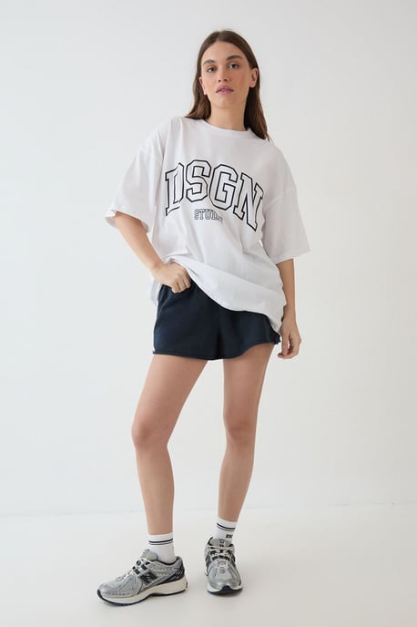 DSGN Studio Collegiate Printed Oversized T-Shirt - Image 1