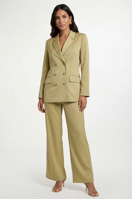 Satin Wide Leg Trouser Coord - Image 4
