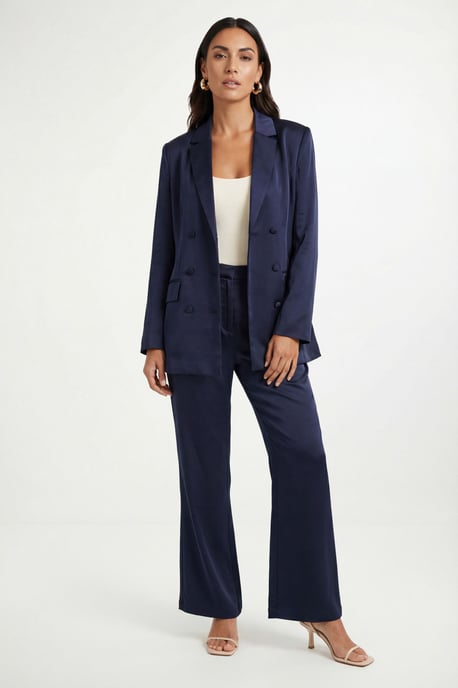 Satin Wide Leg Trouser Coord - Image 2