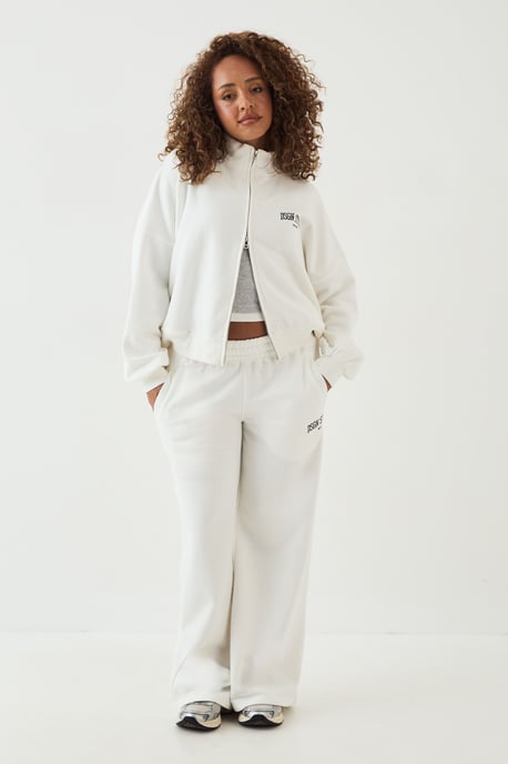 DSGN Studio Collegiate Printed Zip Through Funnel Neck Bomber Sweatshirt - Image 5