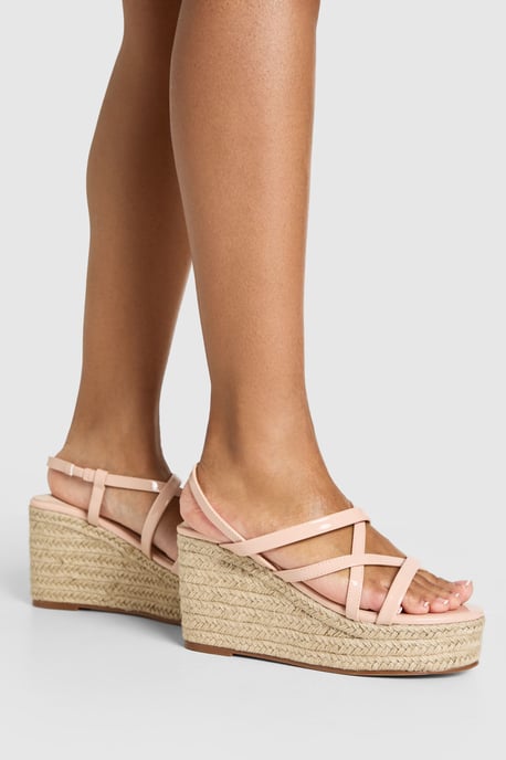Strappy Open Toe Wedges - Image 1