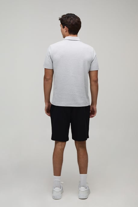 Slim 1/4 Zip Waffle Polo - Image 2