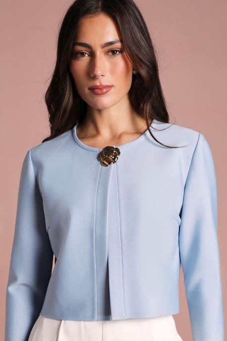 Bandage Button Detail Long Sleeve Top - Image 2